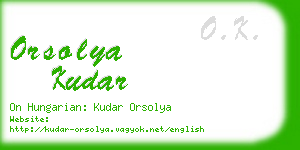 orsolya kudar business card